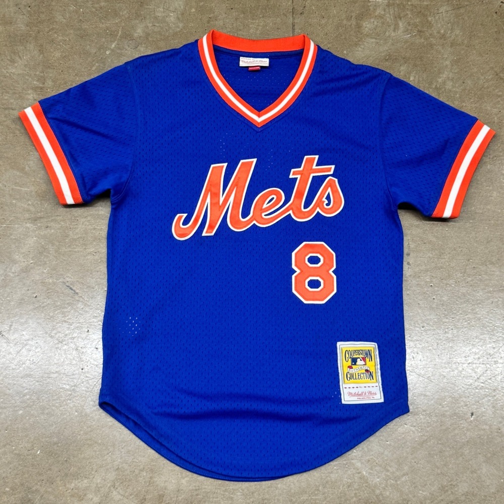 Size Small - Mitchell & Ness New York Mets Gary Carter 8 Cooperstown Jersey